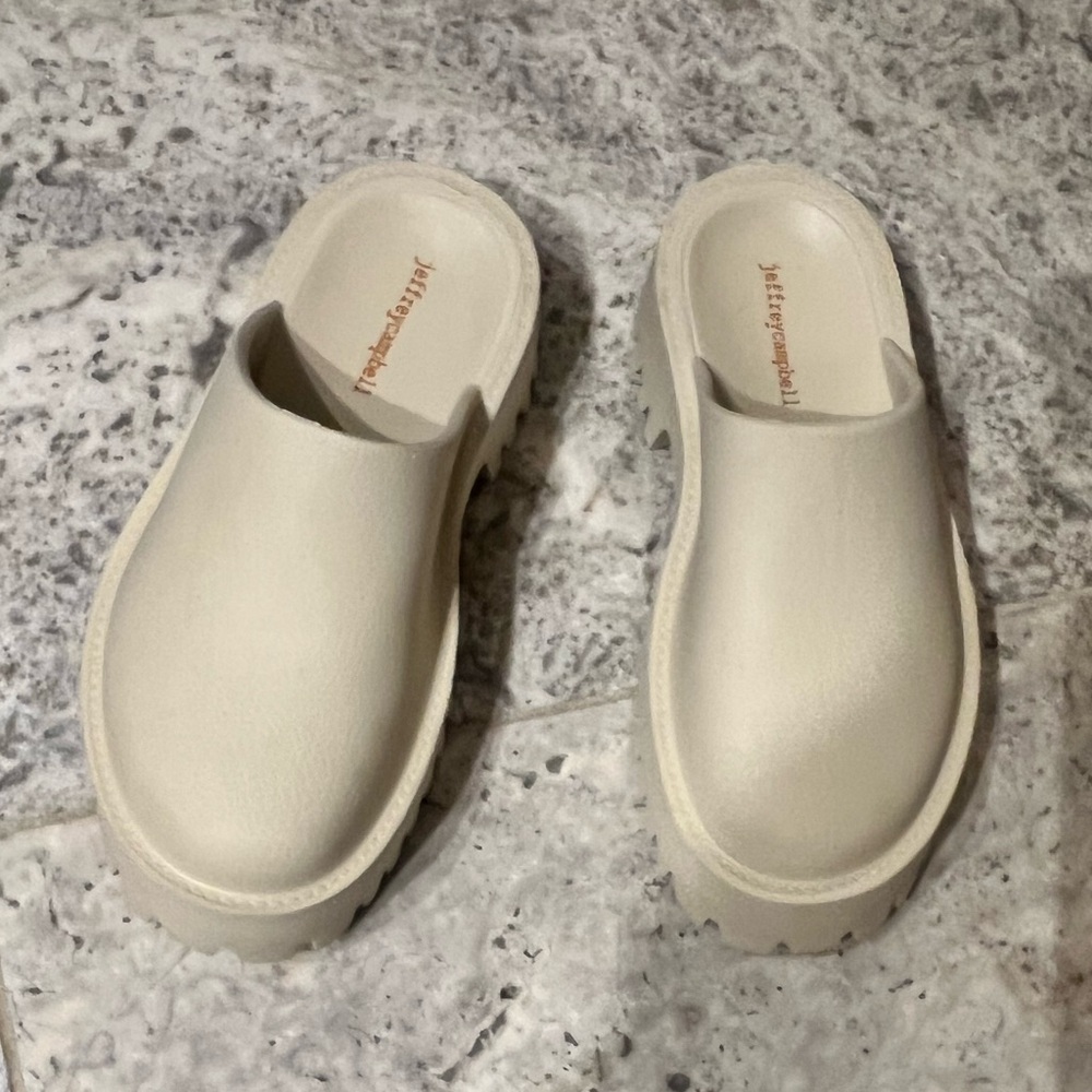 Jeffrey Campbell Off-White Mules